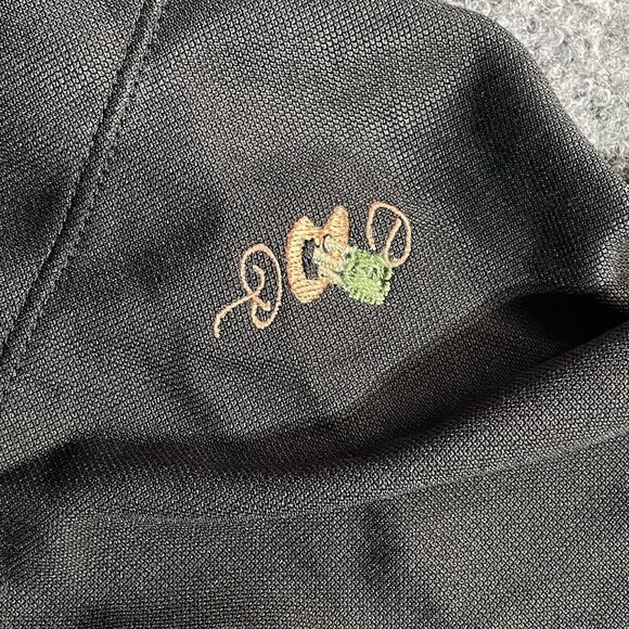 Nike Golf Performance Polo Shirt Mens Large Black Dri Fit Black Geometric Logo - Picture 12 of 13